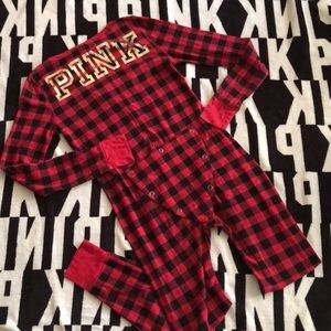 Buffalo Plaid foil lettered Onesie Thermal